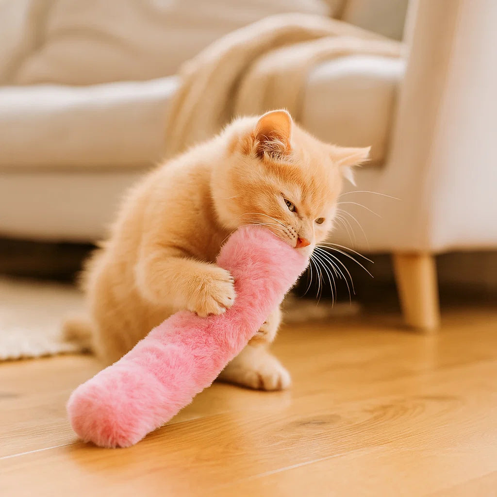 Katte legetøj Plush Roller ⎜ Biting, Teething and Independent Play