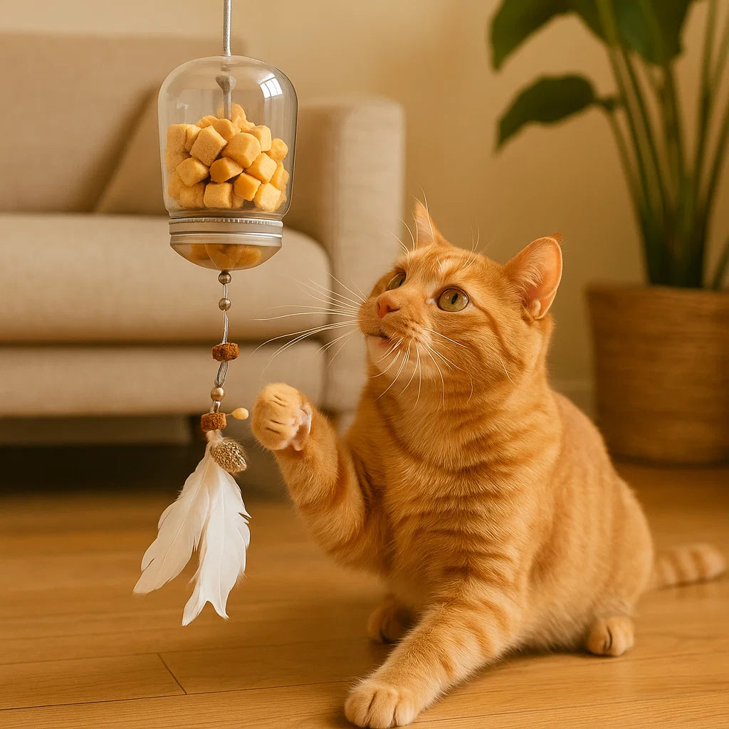 Katte-legetøj ⎜ Bold med godbidder til leg og træning af intelligens