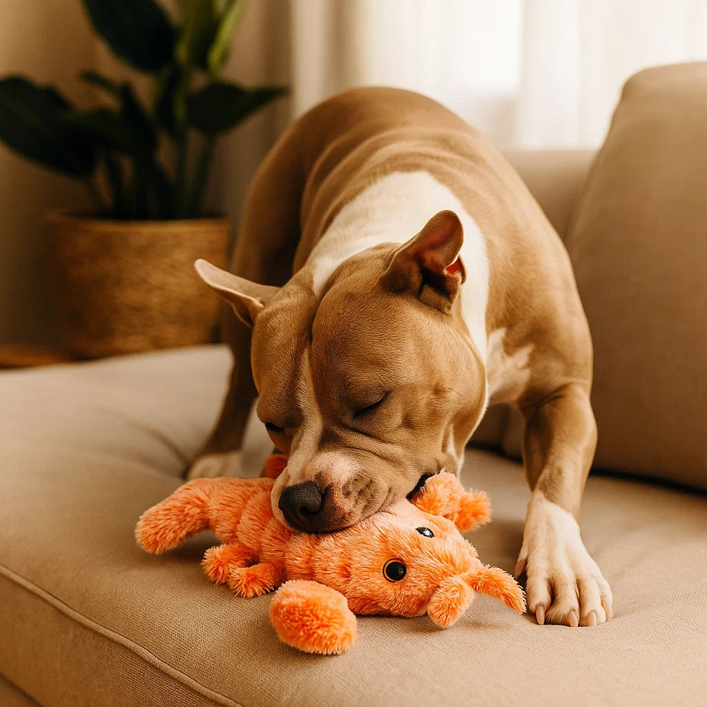 Hundelegetøj Plush Shrimp ⎜ Biting and Active Play
