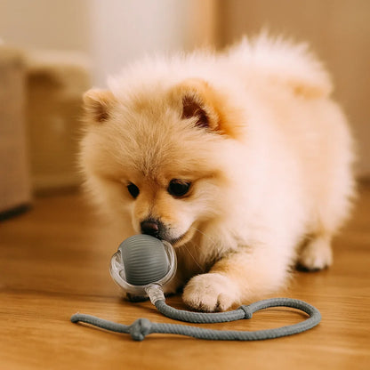 Hundelegetøj Bold med reb ⎜ Bidfast springbold til selvunderholdning og aktivitet for hunde