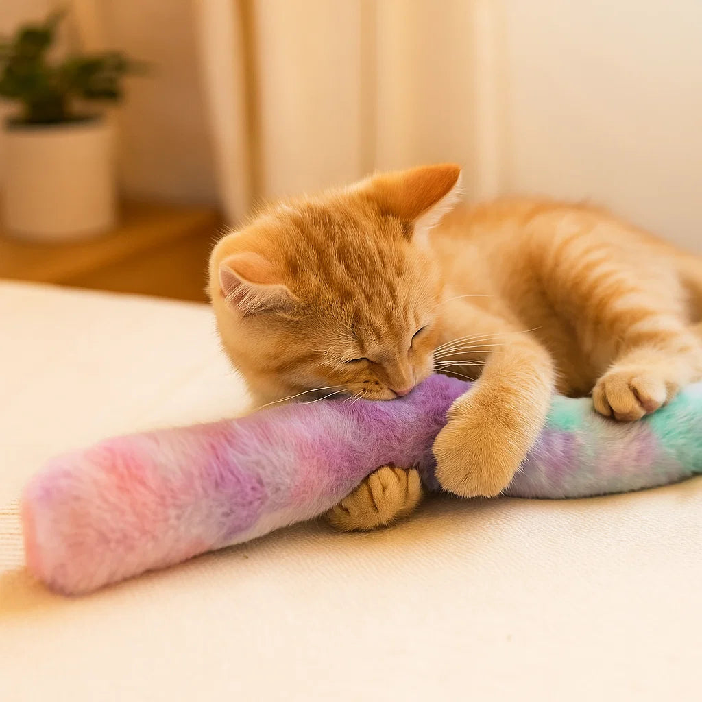 Katte legetøj Plush Roller ⎜ Biting, Teething and Independent Play