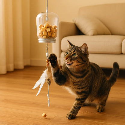 Katte-legetøj ⎜ Bold med godbidder til leg og træning af intelligens