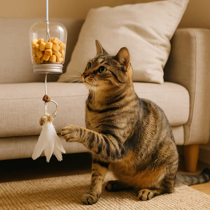 Katte-legetøj ⎜ Bold med godbidder til leg og træning af intelligens