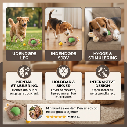 Interaktiv legebold med hale til hunde