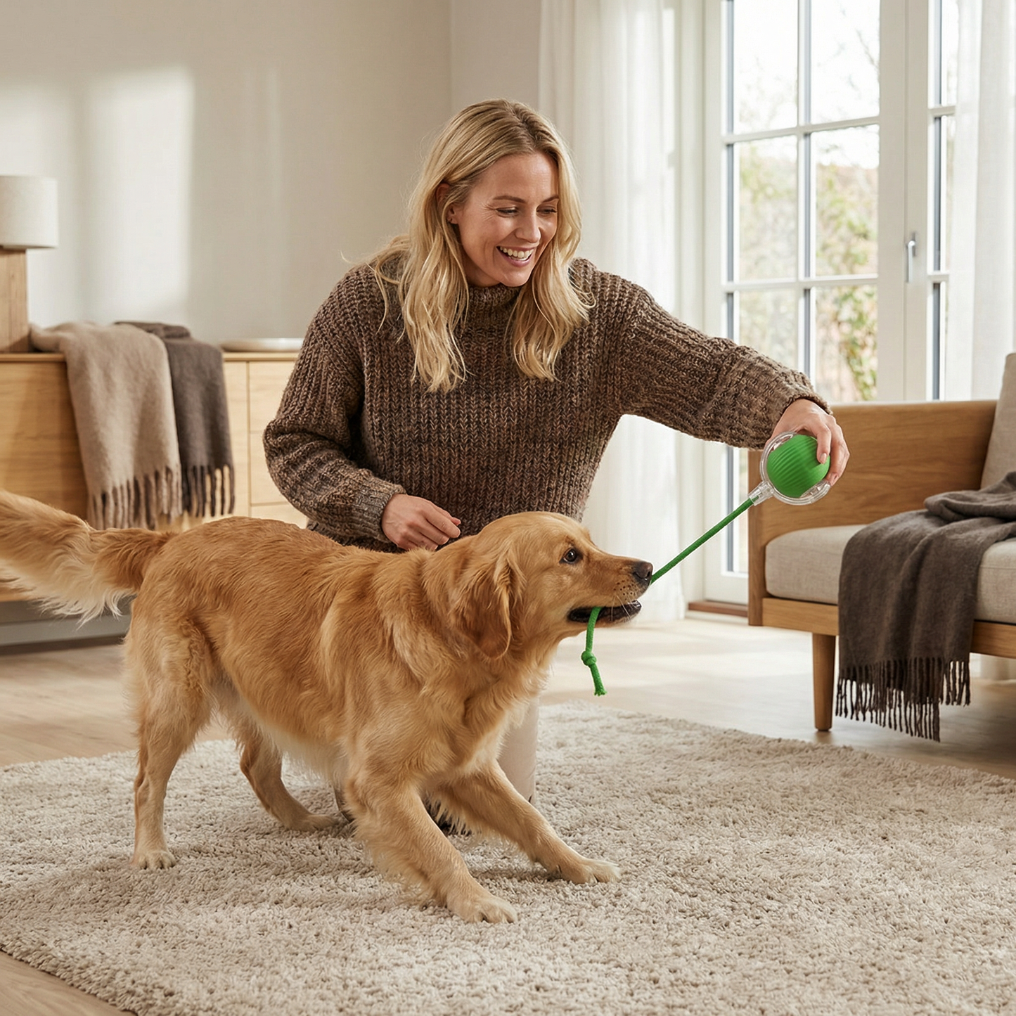 Interaktiv legebold med hale til hunde